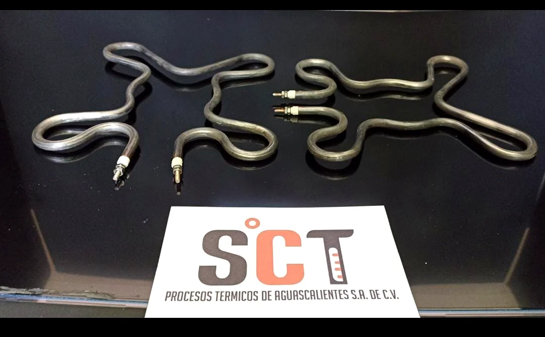 Resistencia tubular conformada en figura especial